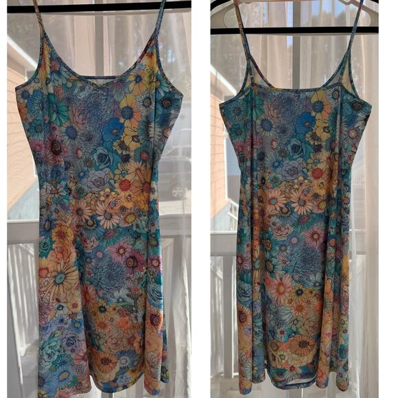 Johnny Was Mesh Floral Tiered Slip Dress Size S Small - Picture 5 of 10